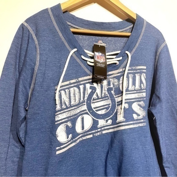Official Colts Sweatshirt xxl long sleeve top NFL Majestic Fan Fashion NWT - Picture 3 of 9